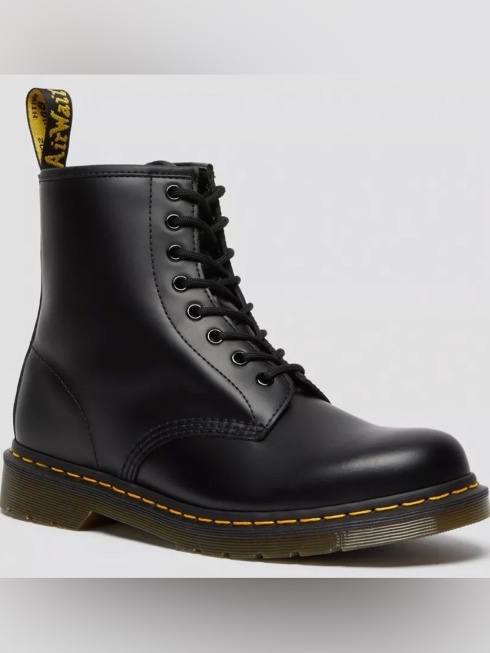 LIKE NEW Dr. Martens Black Leather Smooth Leather Lace Up Boots 1460 W